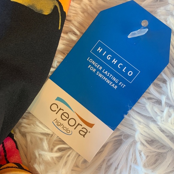 Lands End Black and Floral Tankini Top - Picture 3 of 16